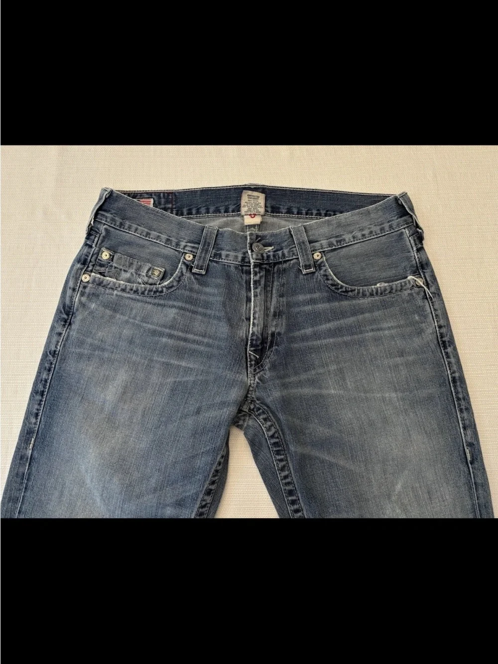 True Religion Bobby Men’s 36x30 Blue Jeans USA Made Chief Keef Y2K Denim